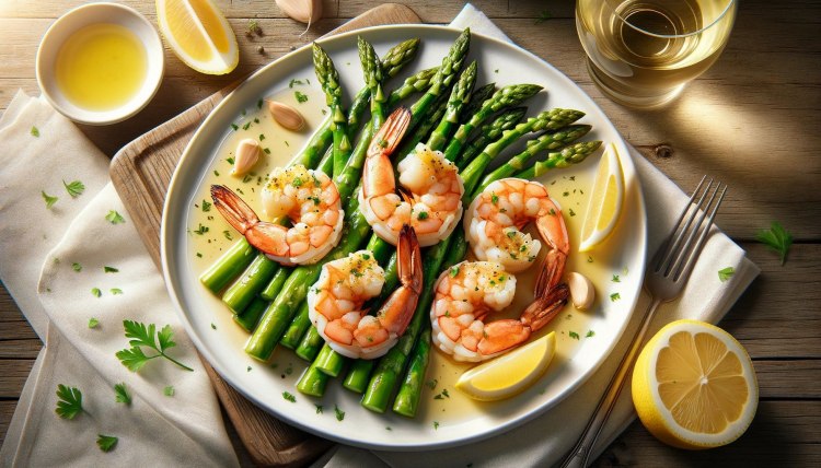 First Date Dinner at Home? Try Lemon Garlic Butter Shrimp with Asparagus